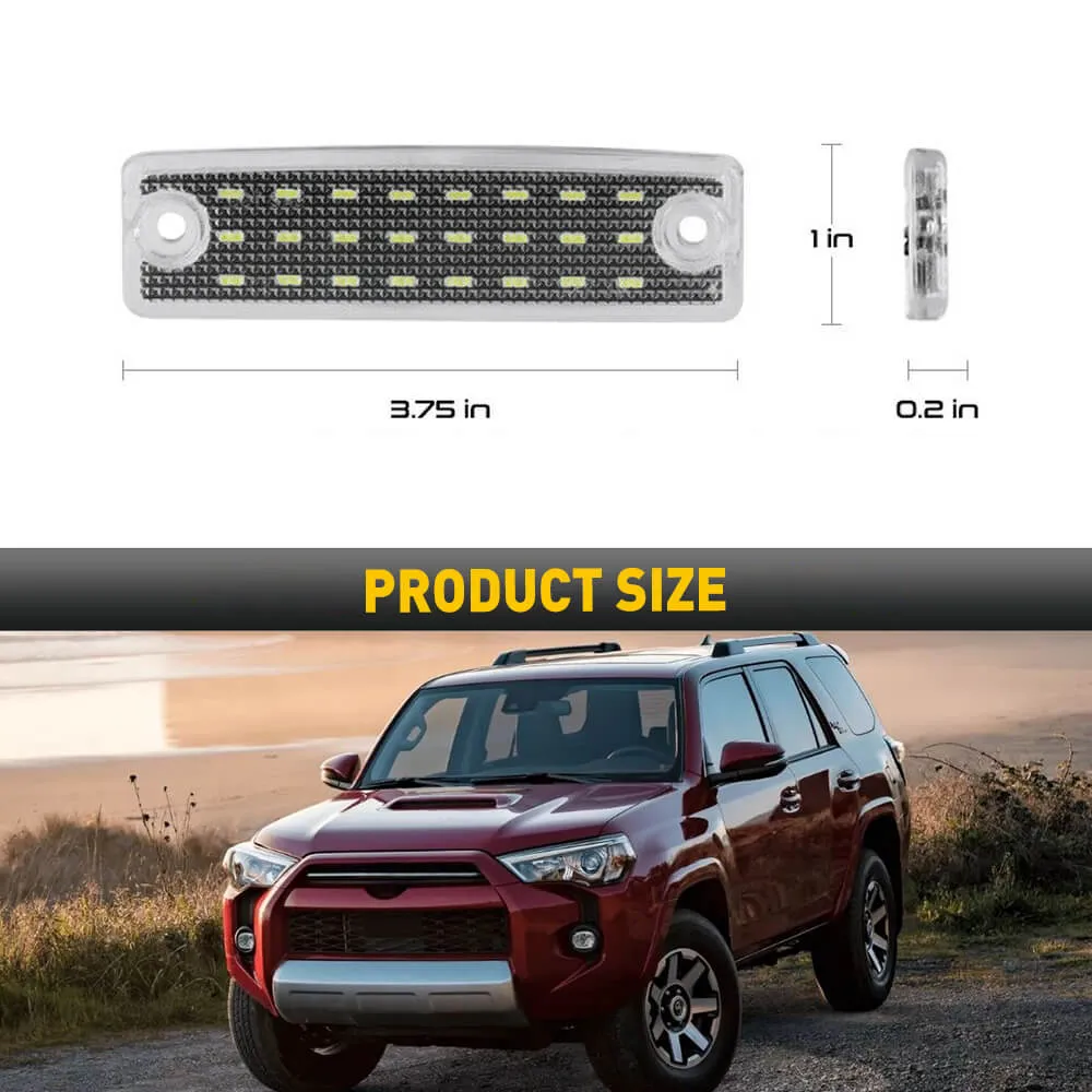 LED License Plate Lights Tag Light Lamp Assembly for 1996-2022 Toyota 4Runner, 2001-2022 Toyota Sequoia 6000K White