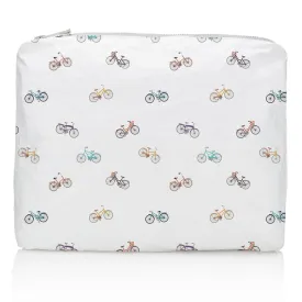 Medium Zipper Pack in Colorful Bicycles Pattern