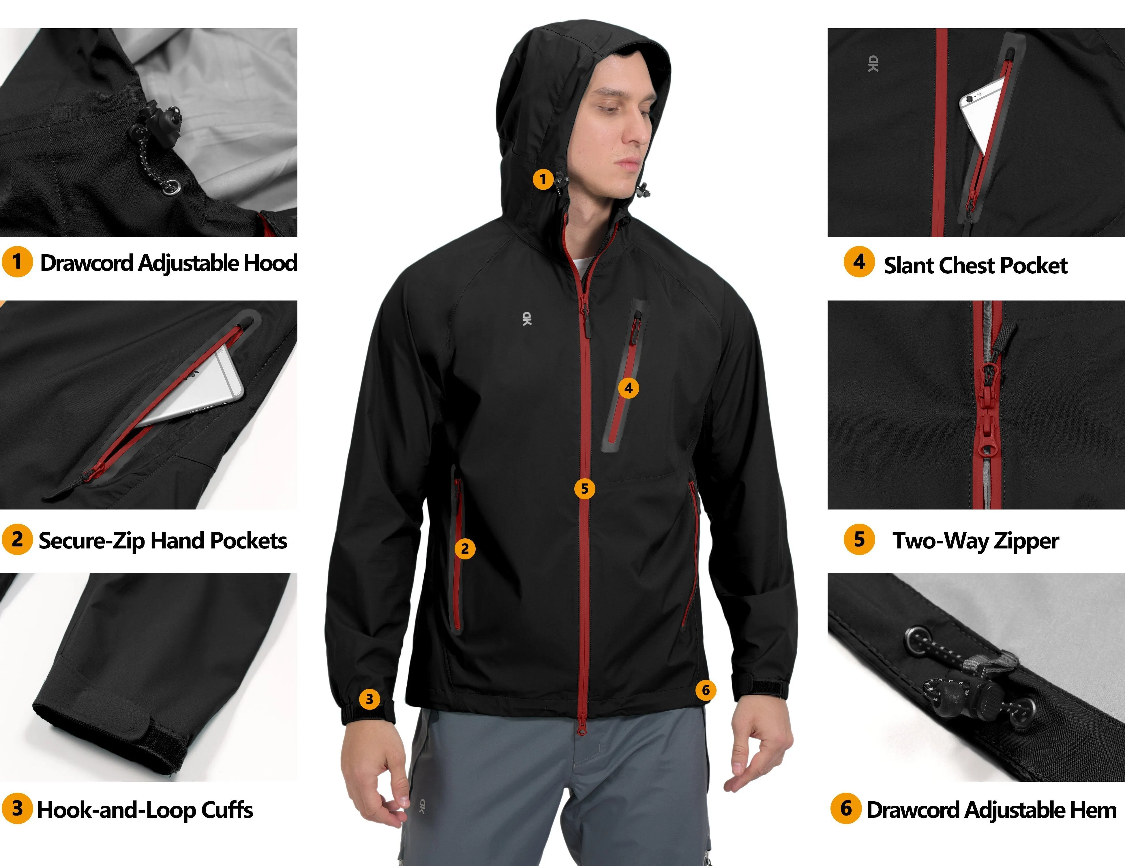 Men's High-performance Waterproof Rain Jacket