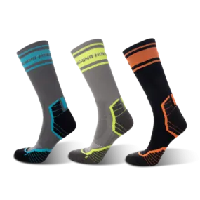 Men's Ride Soft Cycling Geometric crew socks 3-packs