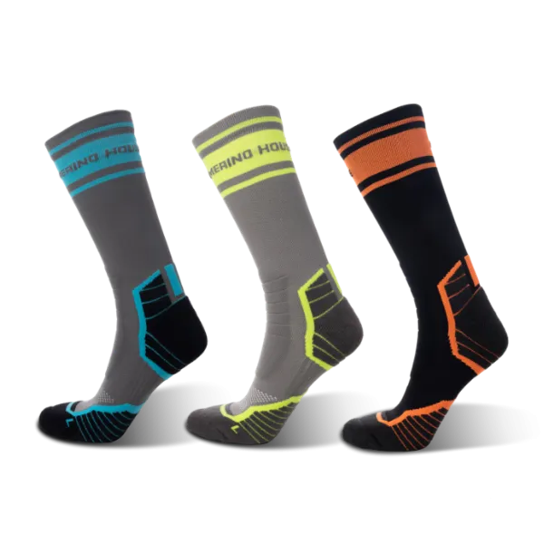 Men's Ride Soft Cycling Geometric crew socks 3-packs