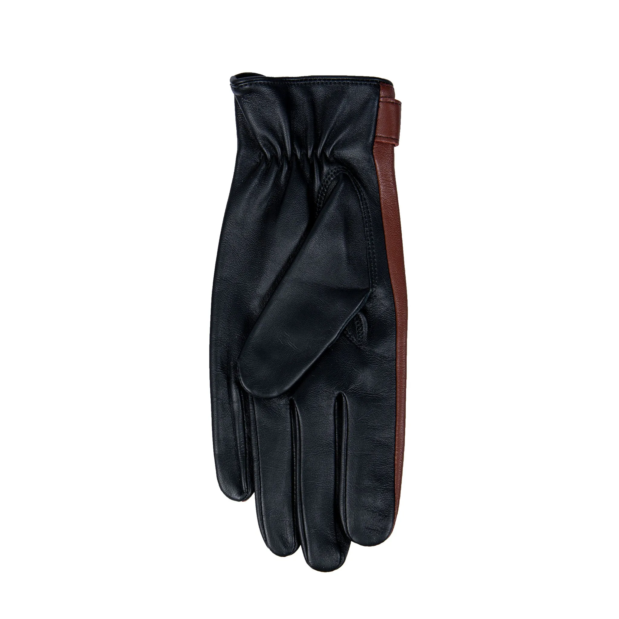 Men's The Suited Racer Touchscreen Leather Driving Gloves with Wristwatch Cut-out