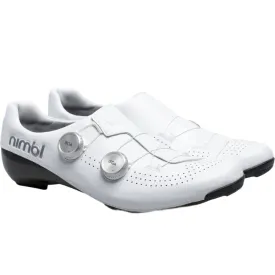 NIMBL Road Cycling Shoes Exceed Ultimate Glide - White/Silver