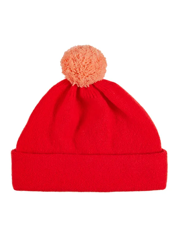 Plain Hat Contrast PomPom Military