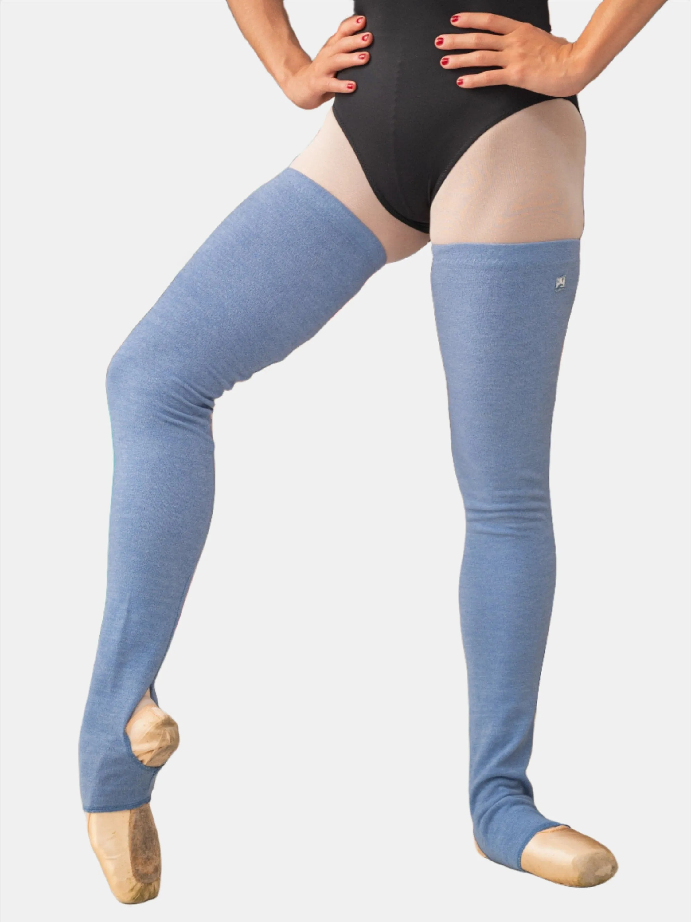 Powder Blue Long Dance Leg Warmers MP907