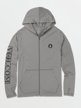 Rally Hooded Long Sleeve Rashguard - Heather Grey