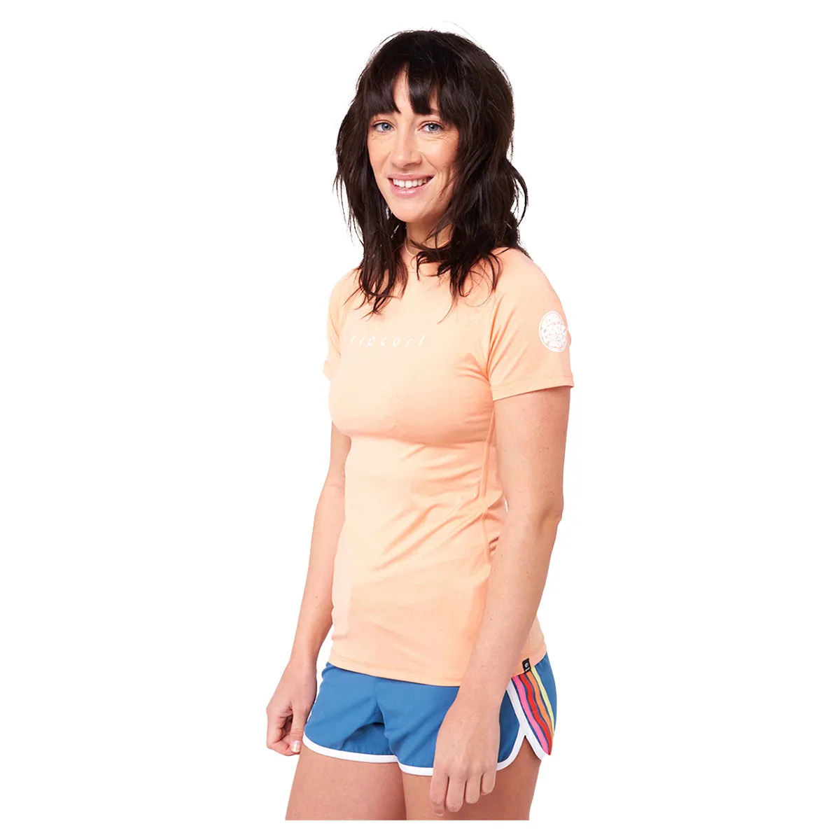 Rip Curl Women's Dawn Patrol Short Sleeve UV Tee - Coral Reef