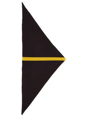 Single Stripe Triangle Neckerchief Black & Turmeric