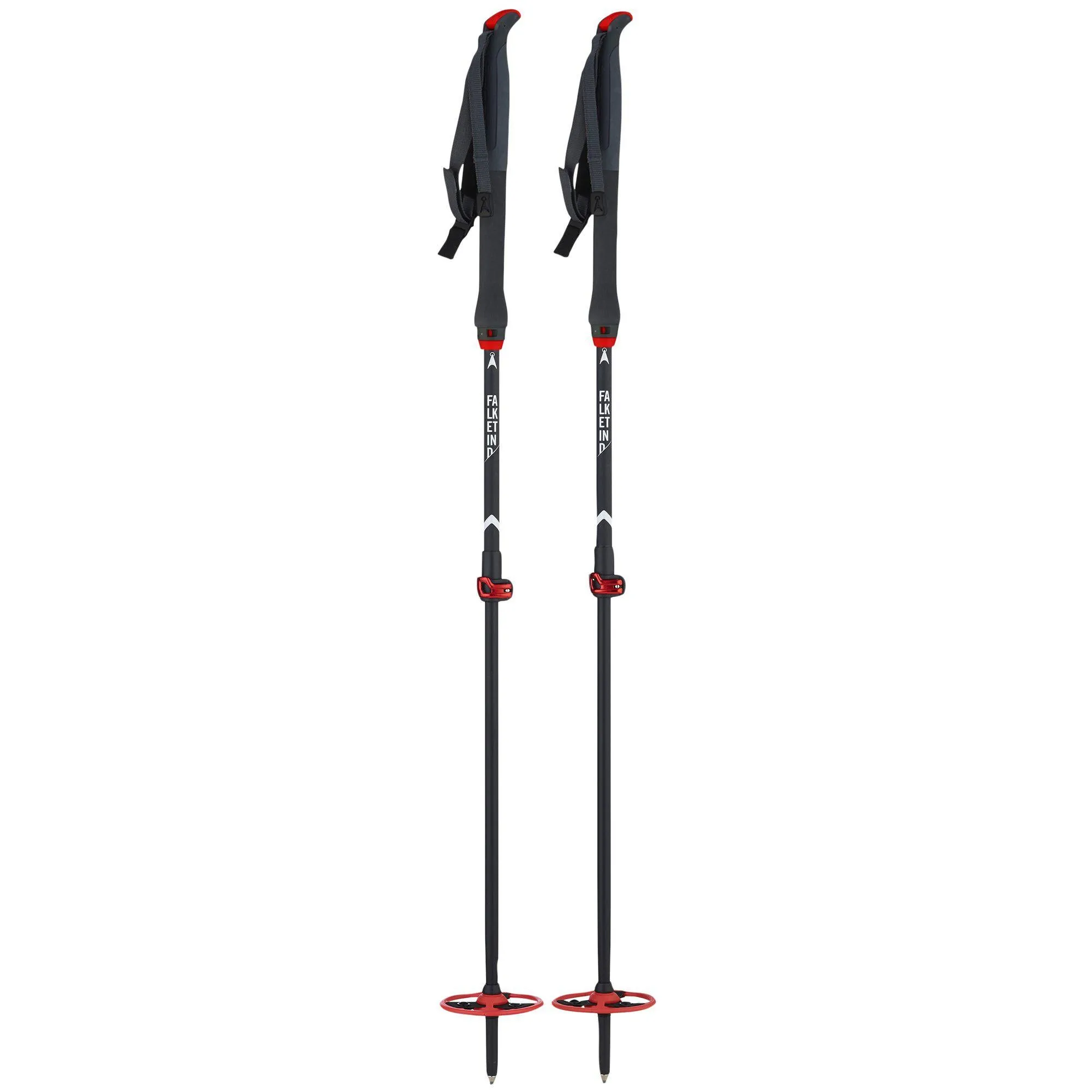 Åsnes Falketind 2-section backcountry ski pole - BLACK