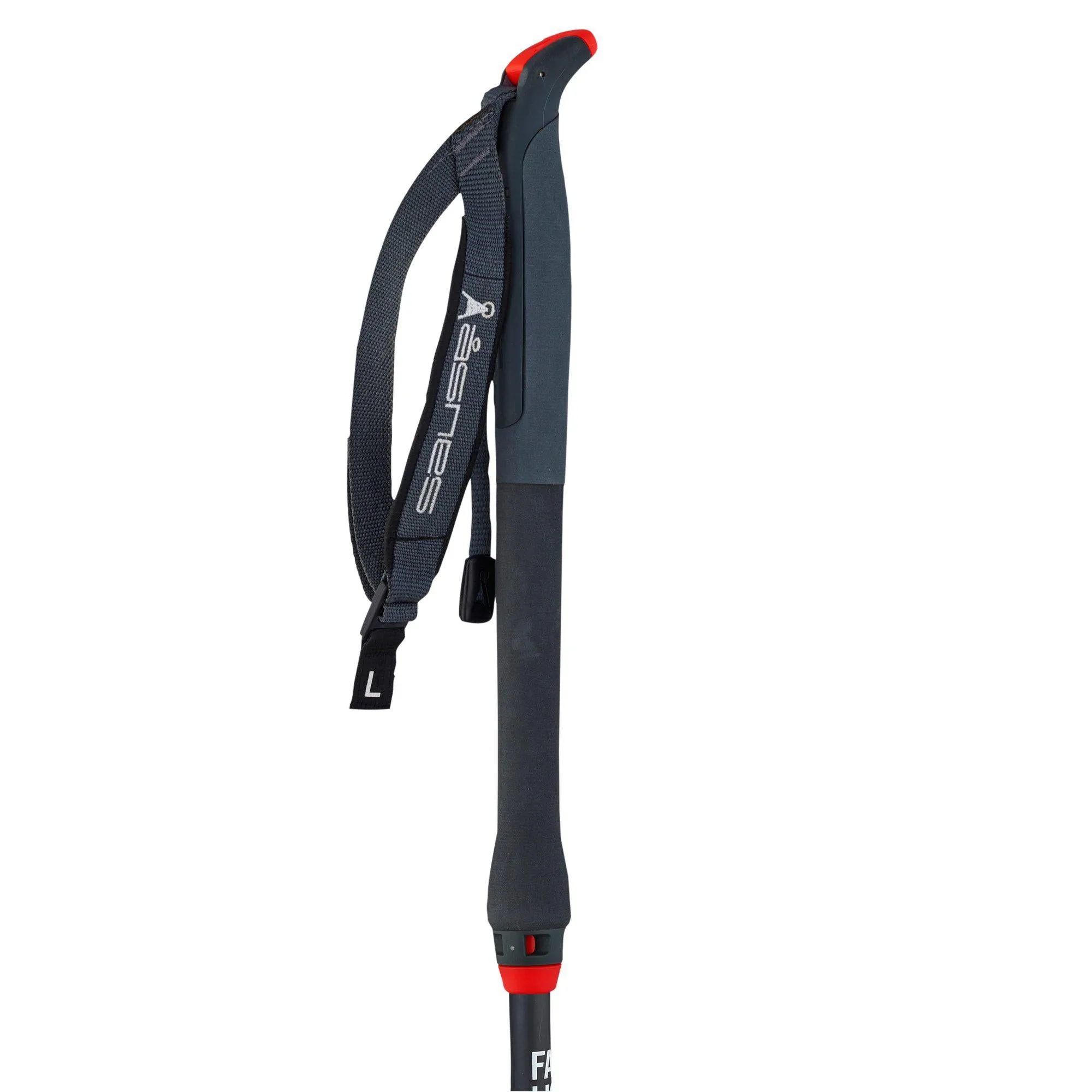 Åsnes Falketind 2-section backcountry ski pole - BLACK