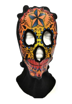 Sugar Skull Print Halloween Beanie Mask Adult