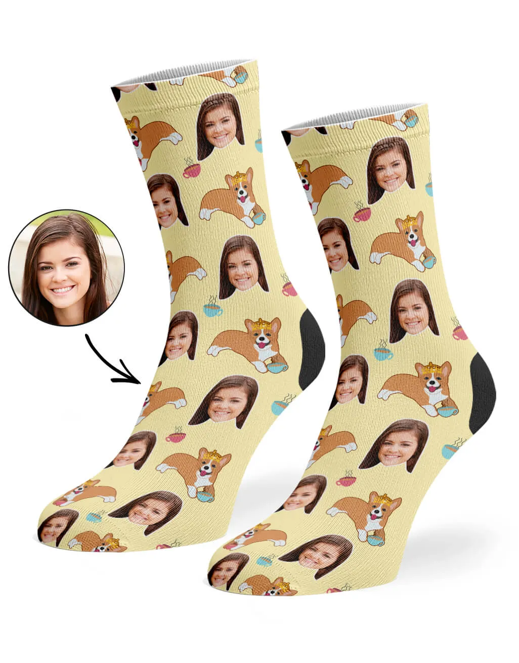 Tea & Corgis Socks