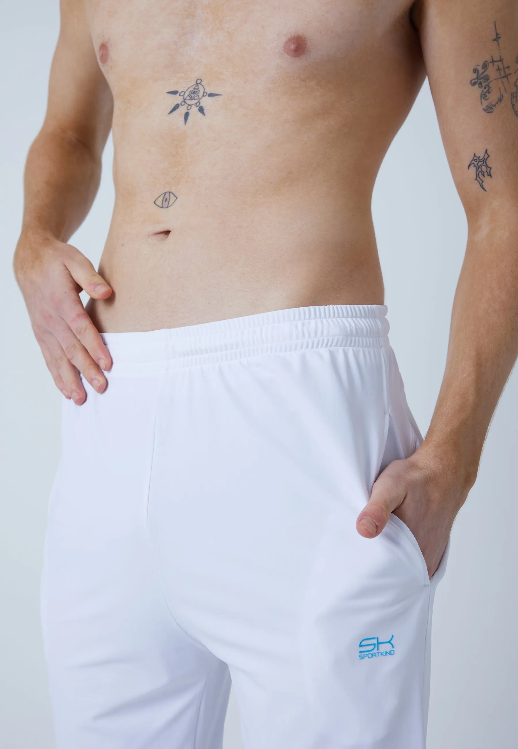 Tracksuit bottoms narrow, white