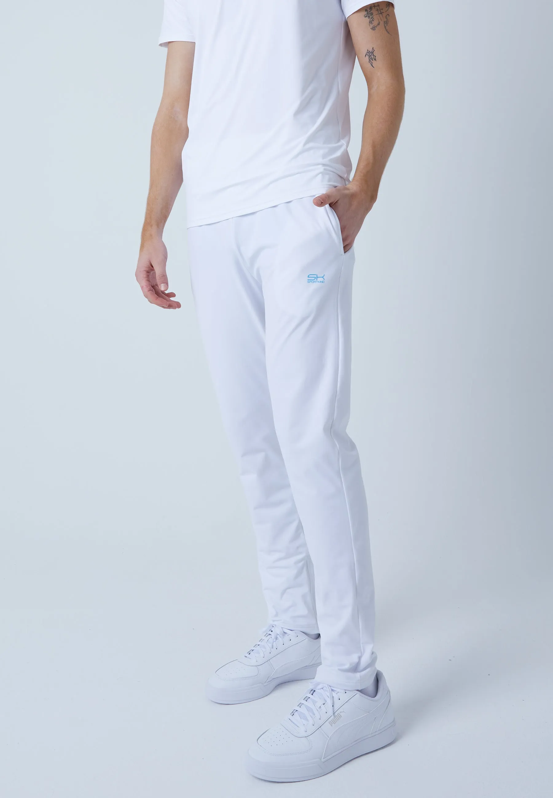 Tracksuit bottoms narrow, white