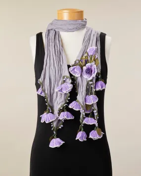 Tulip Scarf - Grey/Lavender