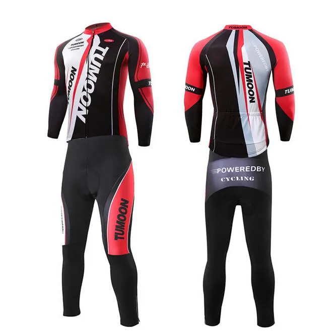 TUMOON Fashion Long Sleeve Cycling Jersey Set