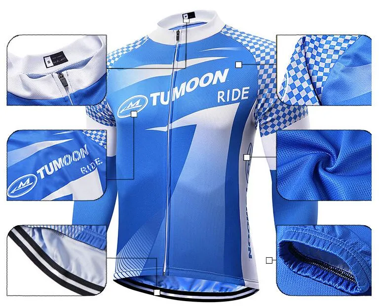 TUMOON Fashion Long Sleeve Cycling Jersey Set