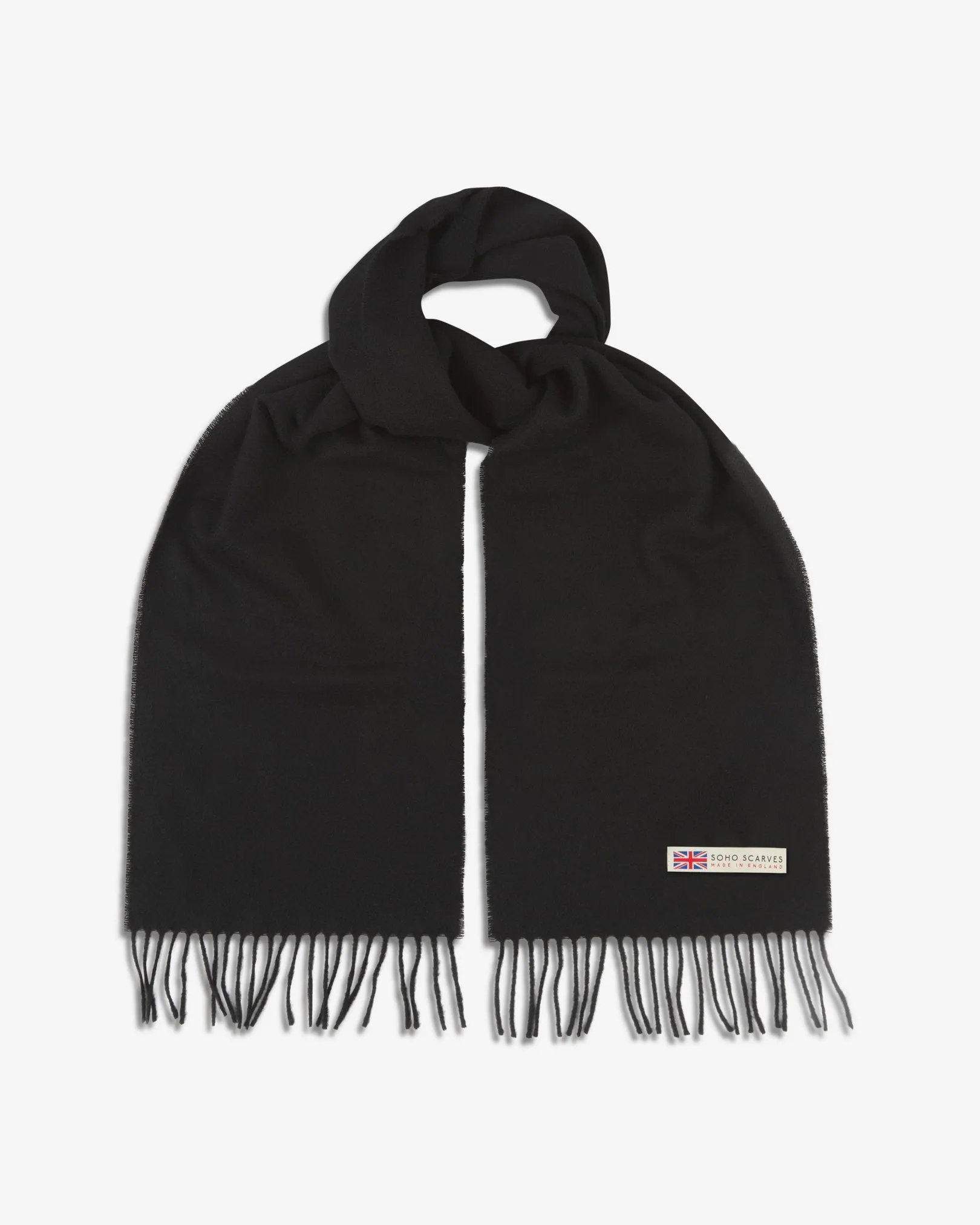 UK Wool Scarf - Lowlands in Black