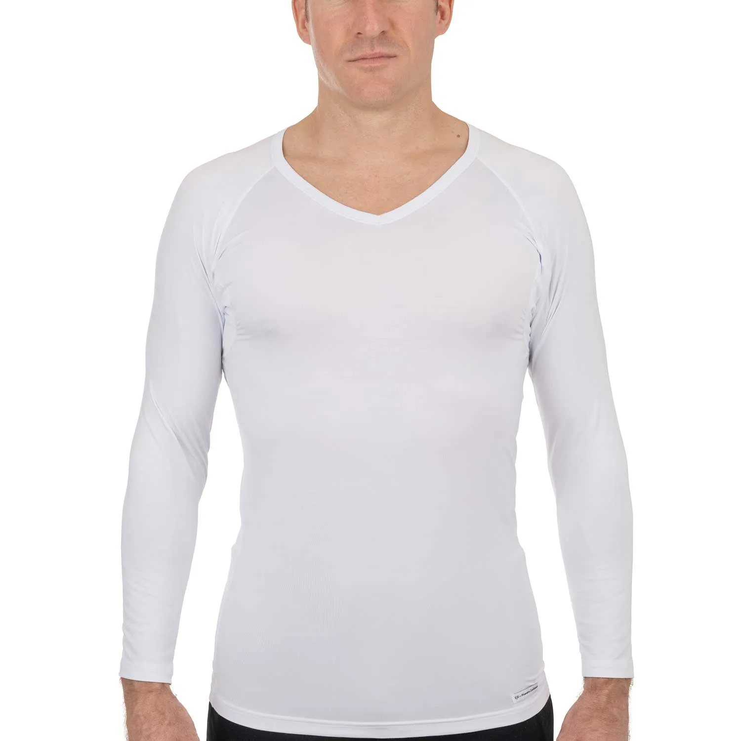 V-Neck Long Sleeve Micro Modal Sweat Proof Undershirt For Men