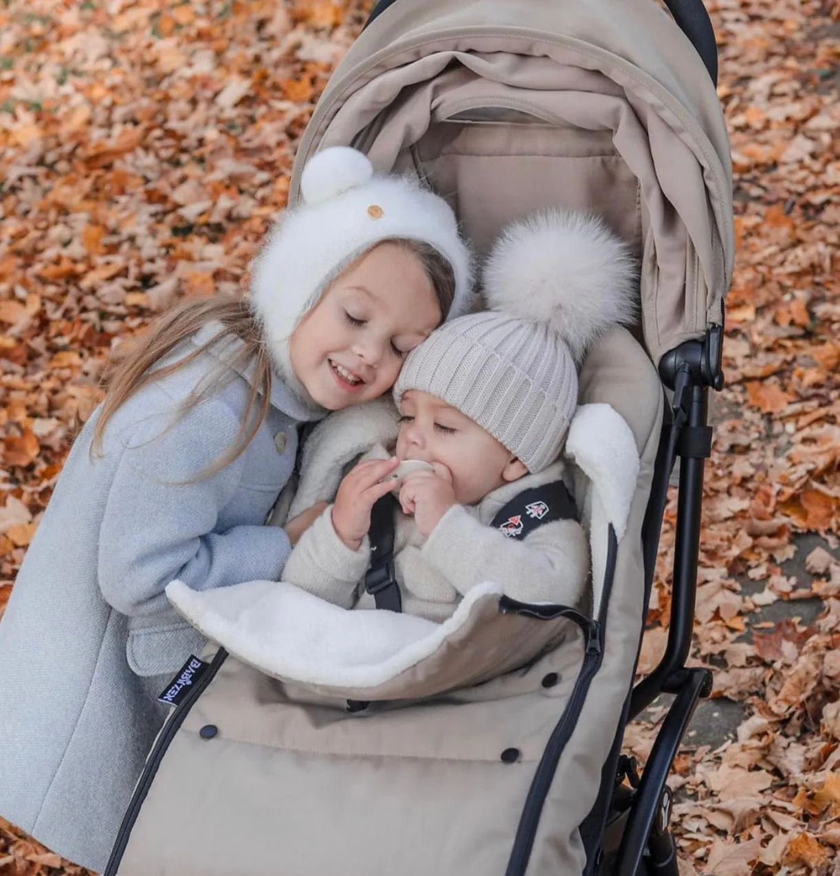 White Cashmere Teddy Hat