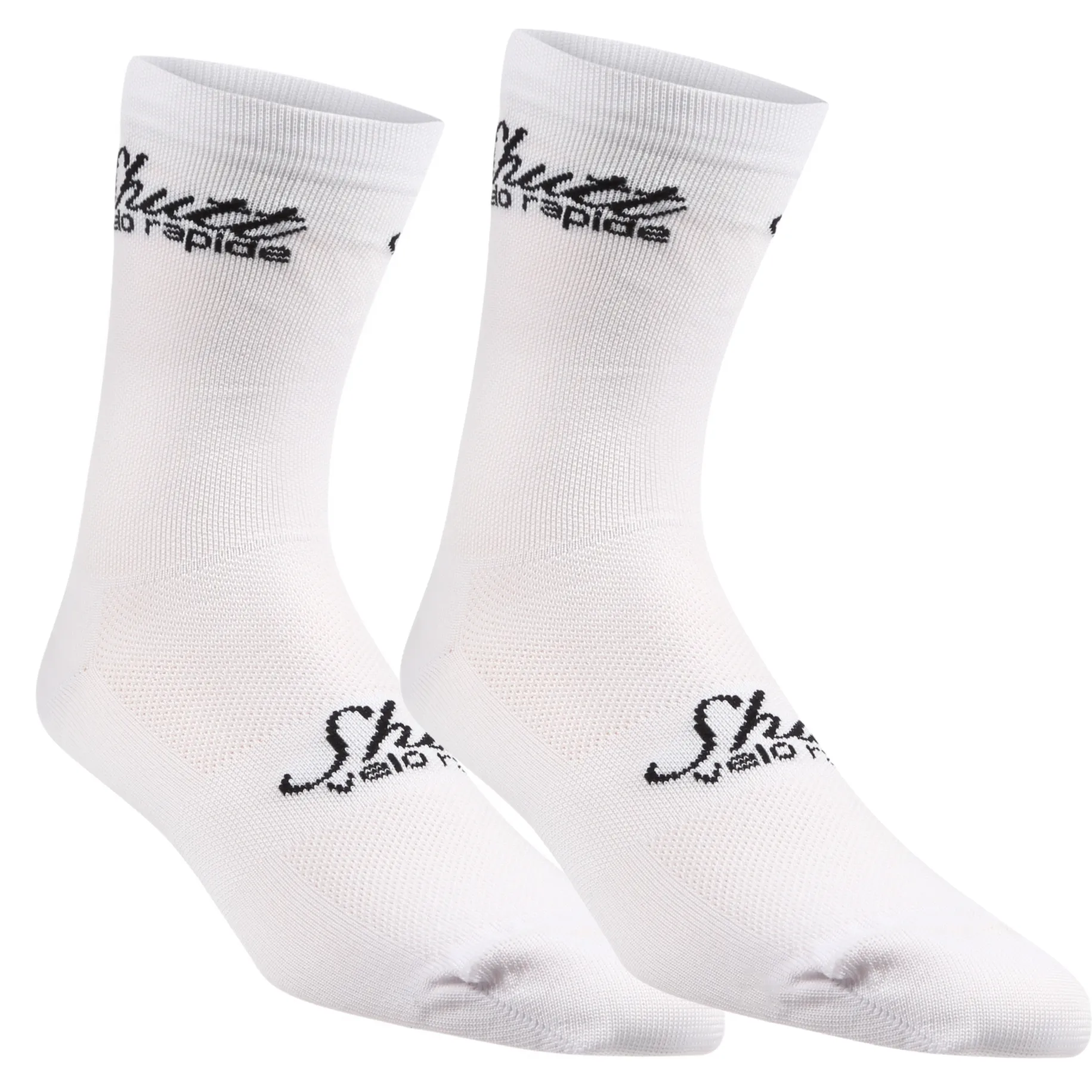 White Cycling Socks