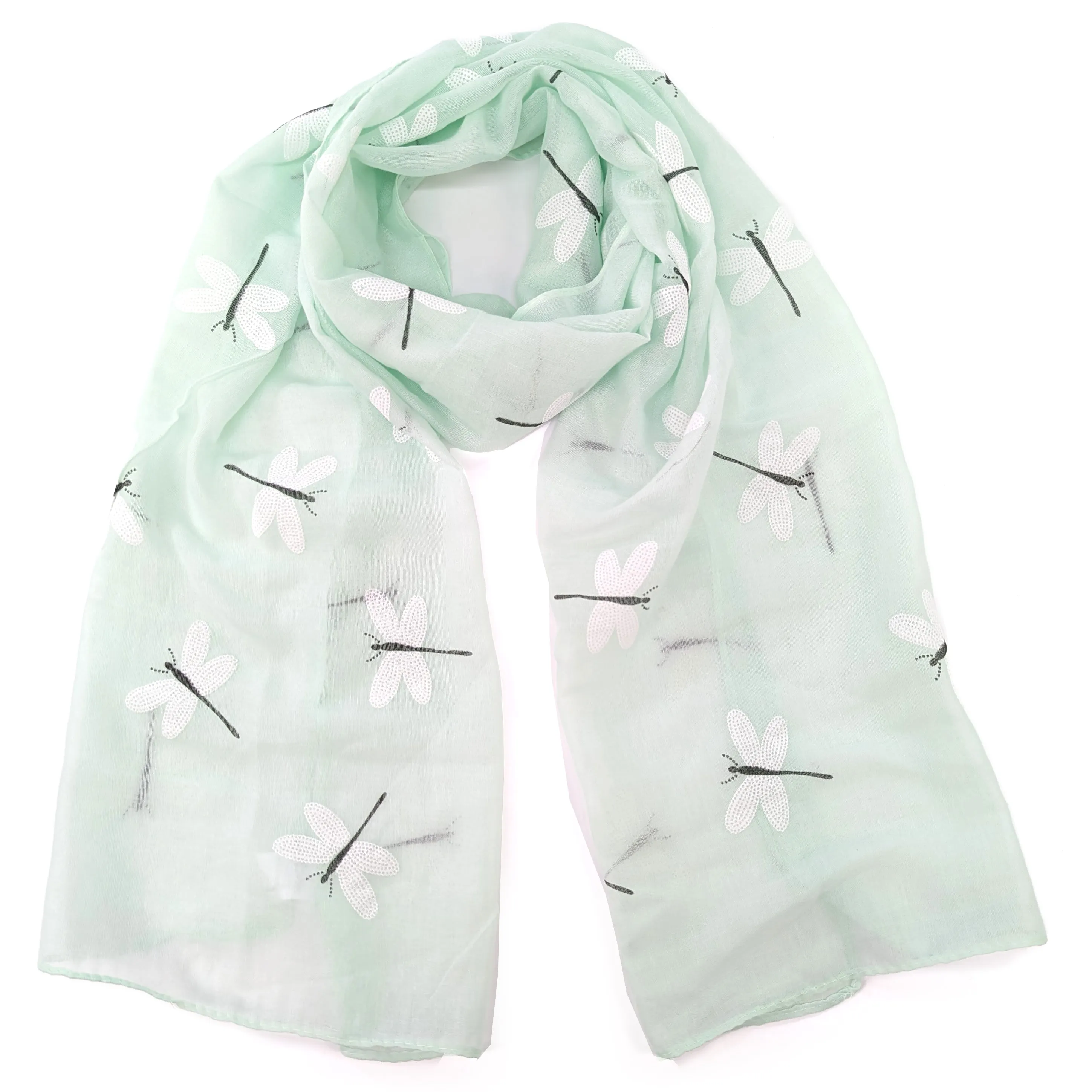 White Dragonfly Scarf