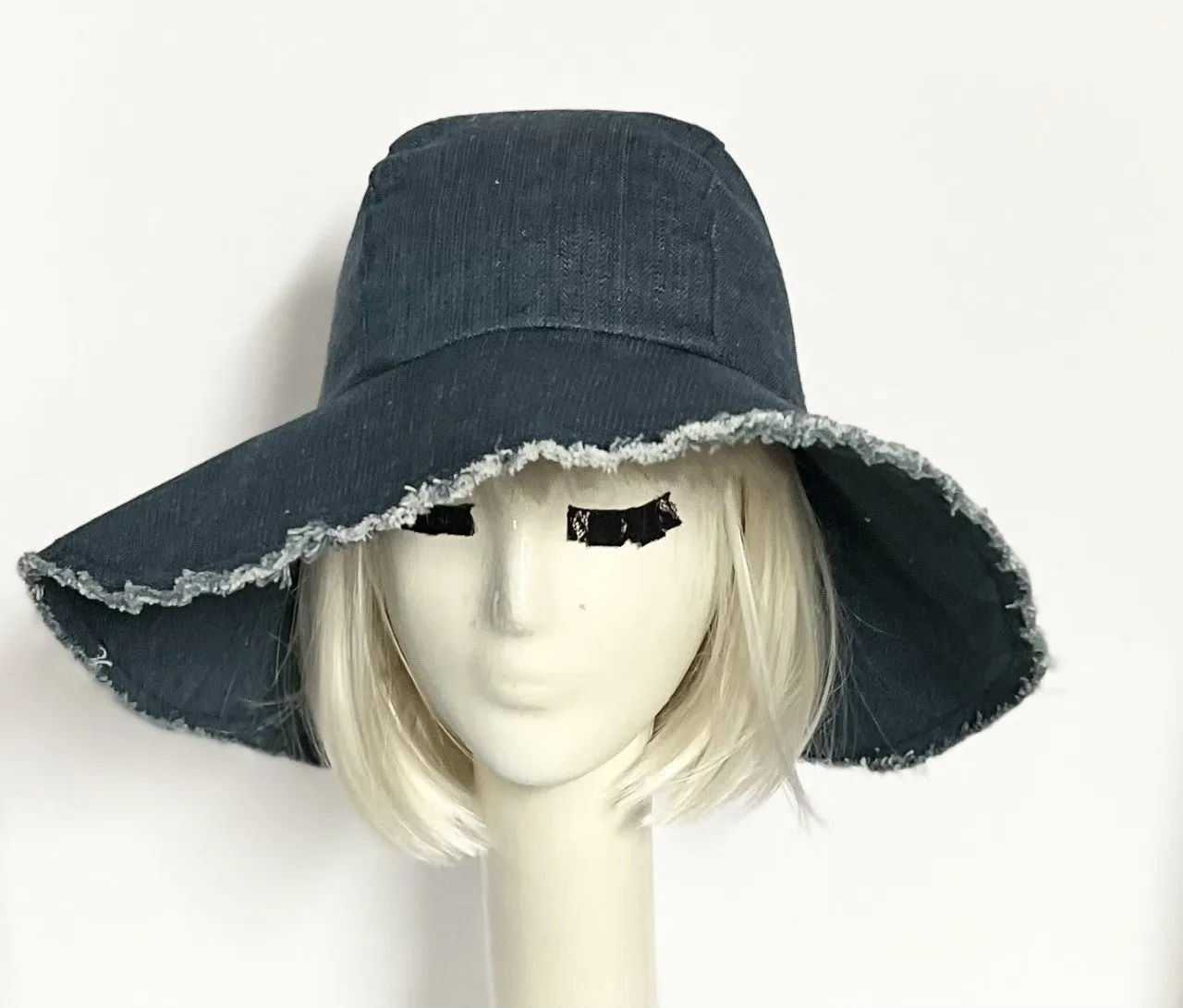 Wide Brim Denim Hat