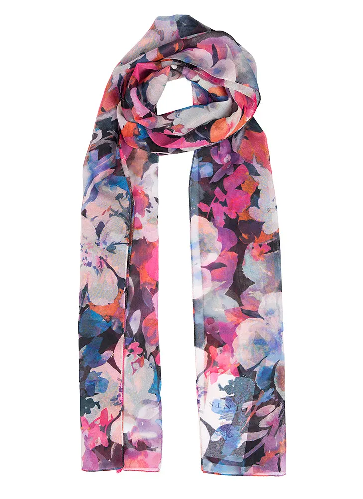 Women's Bold Floral Print Lightweight Scarf