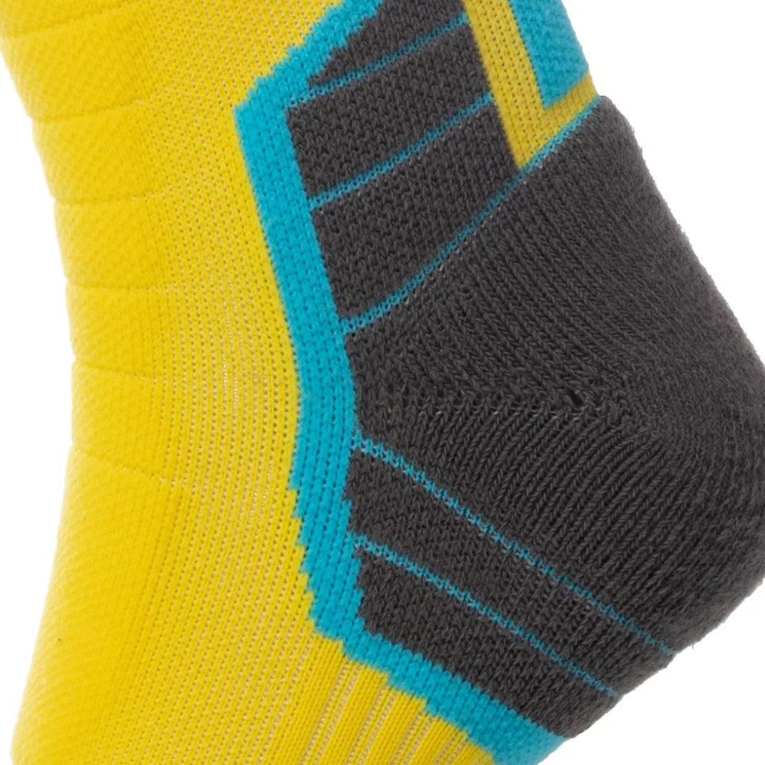 Women's Ride Soft Cycling Yellow crew socks 2-packs