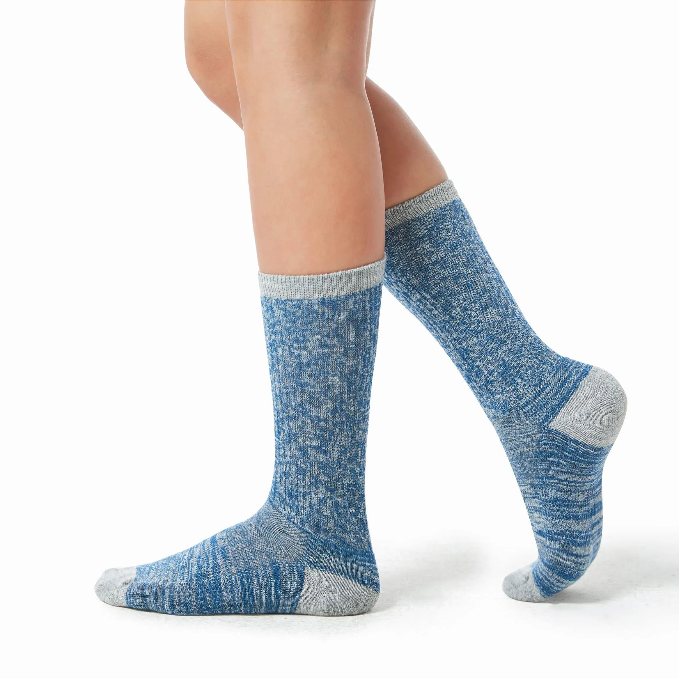 Women's Touch Wear Everyday Blue crew socks 4-packs