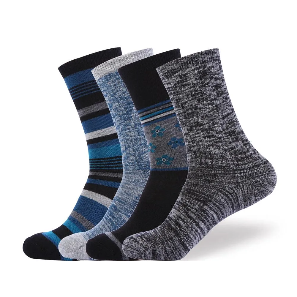 Women's Touch Wear Everyday Blue crew socks 4-packs