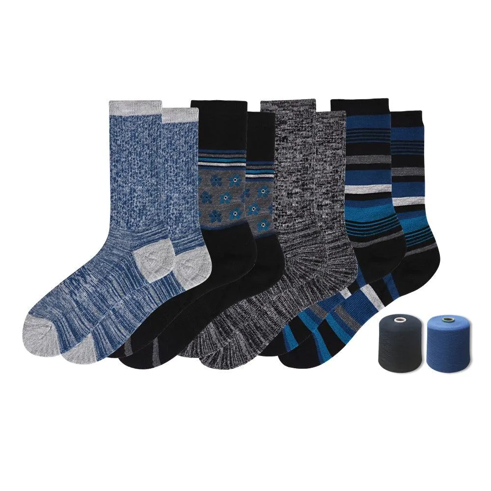 Women's Touch Wear Everyday Blue crew socks 4-packs