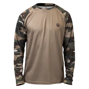 Woodland Camo Long Sleeve MTB Jersey (Sleeves Only Design)