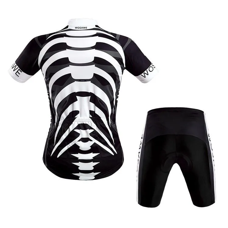 WOSAWE Bone White Short Sleeve Cycling Jersey Set