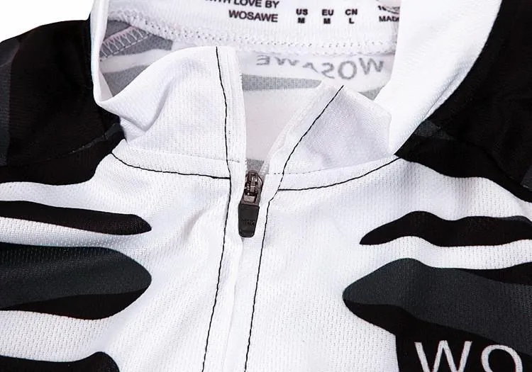 WOSAWE Bone White Short Sleeve Cycling Jersey Set